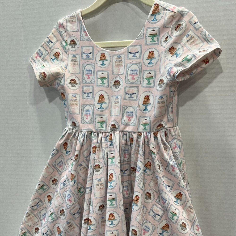 Girl - 4T - Ollie Jay Pink Cake Twirl T-Shirt Dress